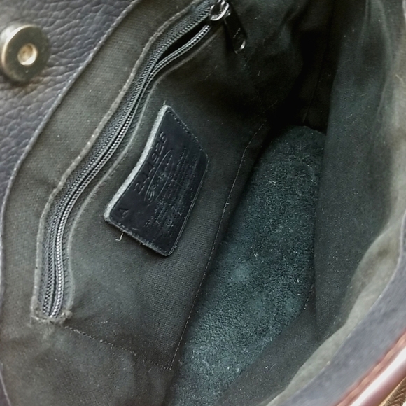 BRIGHTON Pebbled Leather Black & Brown Handbag - Picture 10 of 11